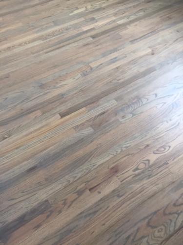 Red Oak Floors With Classic Grey and Weathered Oak Stain